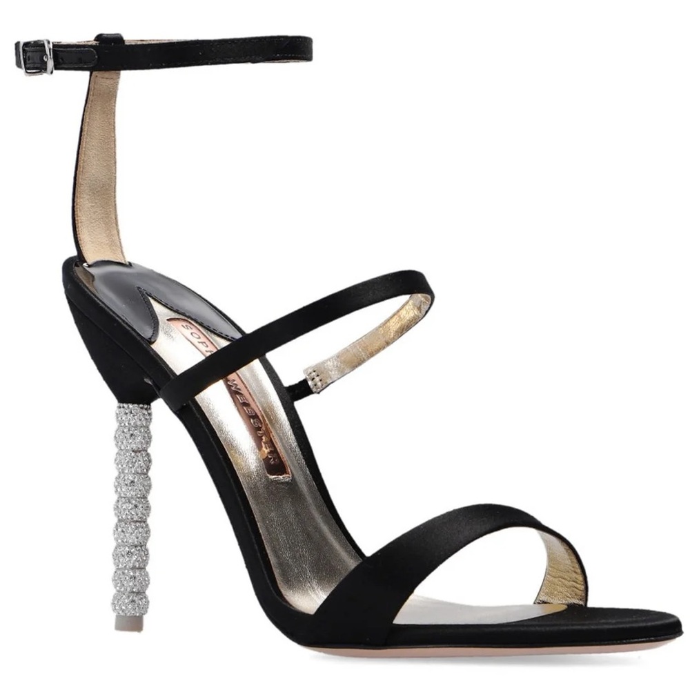 Sophia Webster Rosalind Crystal Strappy Sandals Navy blue sparkly sz 7.5(38)